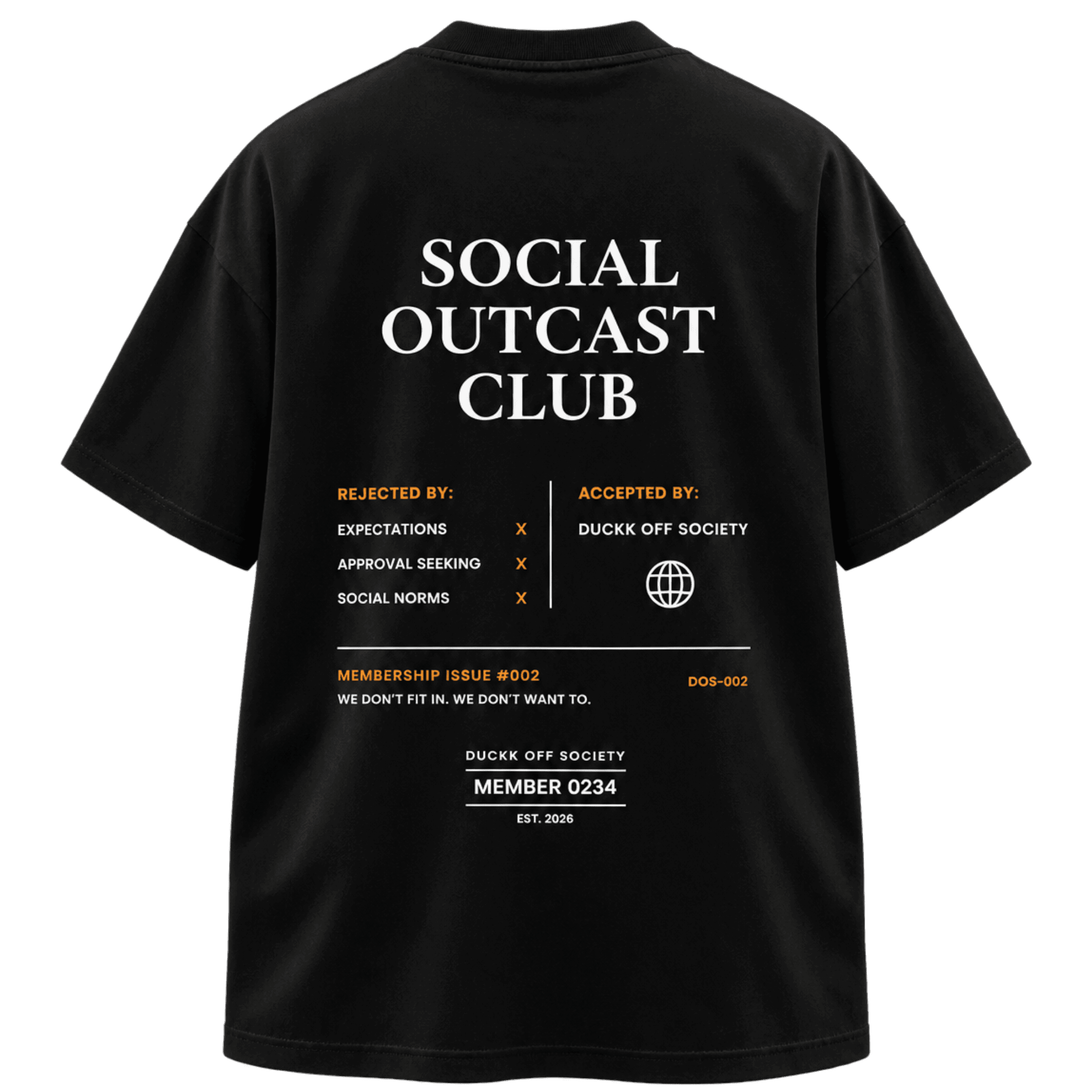 Social Outcast Club T-Shirt – Black | SIGNATURE